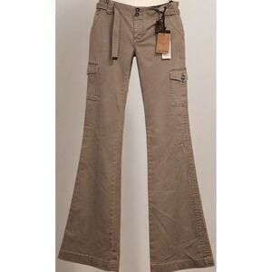Sanctuary Cargo Pants Khaki Stretch Utility Bootcut SZ31 Gorpcore Neutral Travel